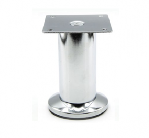 Noga z regulowaną podstawą - SL 002 - wysokość: 90-110 mm, chrom/czarny