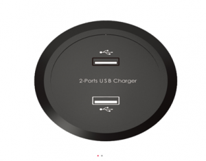 Ładowarka USB x2  DC5V/2.5A - wbudowany zasilacz i przewód zasilający