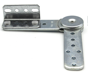 Mechanizm zapadkowy podkłokietnika sofy SH 208C z kątownikiem - chrom/stal nierdzewna