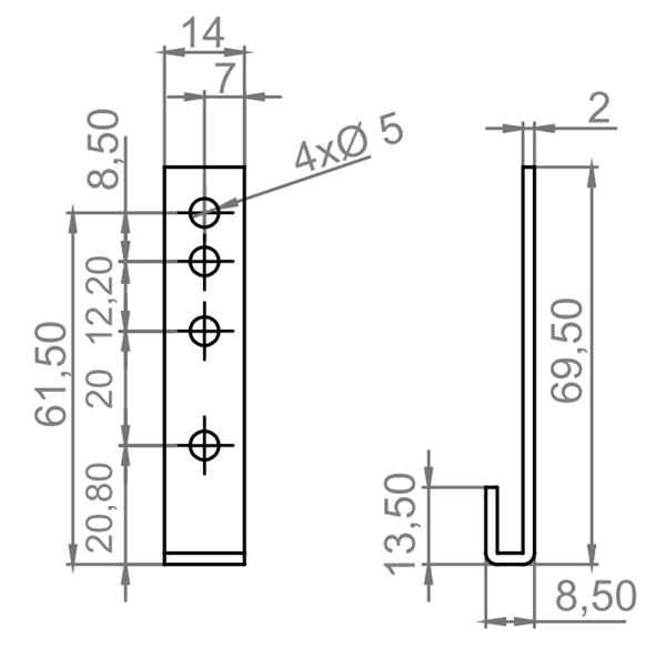 Zawieszka regulowana meblowa