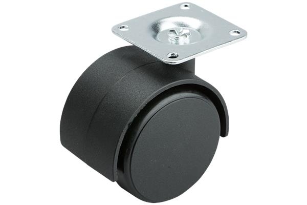 Kółko skrętne  Φ40mm bez hamulca, montaż na płytce