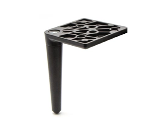 Noga szpilka - SL 031 - wysokość: 155 mm, czarny, mat, aluminium szlifowane