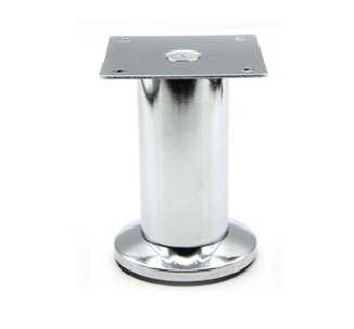 Noga z regulowaną podstawą - SL 002 - wysokość: 90-110 mm, chrom/czarny