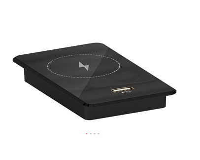 Ładowarka bezprzewodowa z portem USB DC5V/2.5A - wbudowany zasilacz i przewód zasilający