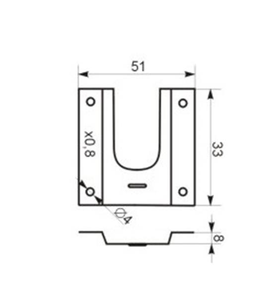 Uchwyt drążka szafy