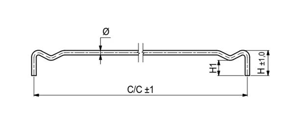 Podpórka / prowadnica szuflady druciana c/c 320mm