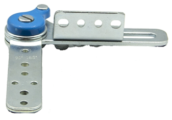 Mechanizm zapadkowy zagłówka sofy SH 206 AUTOMAT z ruchomym kątownikiem i sprężyną zwrotną - chrom/stal nierdzewna