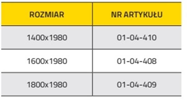 Rama łóżka podnoszona :STANDARD