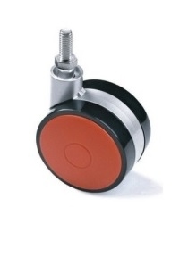 Kółko skrętne Φ60mm, ozdobne, bez hamulca, montaż na trzpieniu