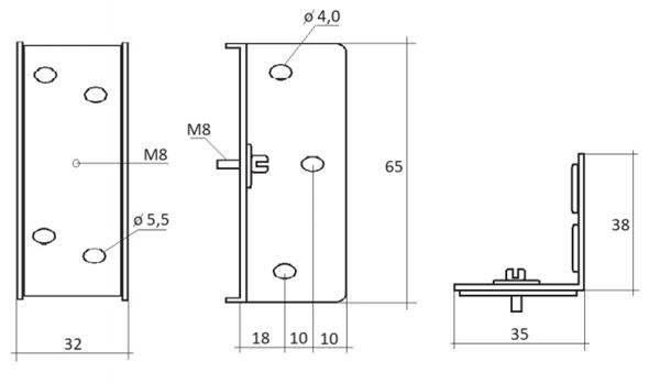 Łącznik do montażu bok łóżka