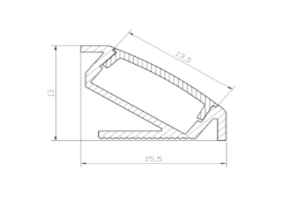 Profil narożny LED 03 - aluminiowy wraz z kloszem 2m/3m