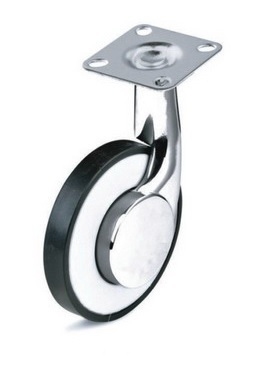 Kółko skrętne Φ82mm, ozdobne, montaż płytka